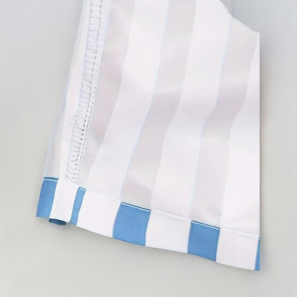 Men's Jean-Paul Vertical Stripe Mid-Thigh Relaxed Swimwear Shorts - Shorts for Men