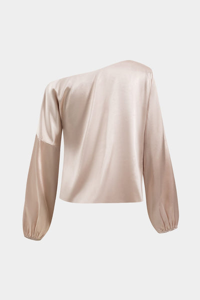 Astrid | Elegant Silk Blouse for Women Puff Sleeve Design 1
