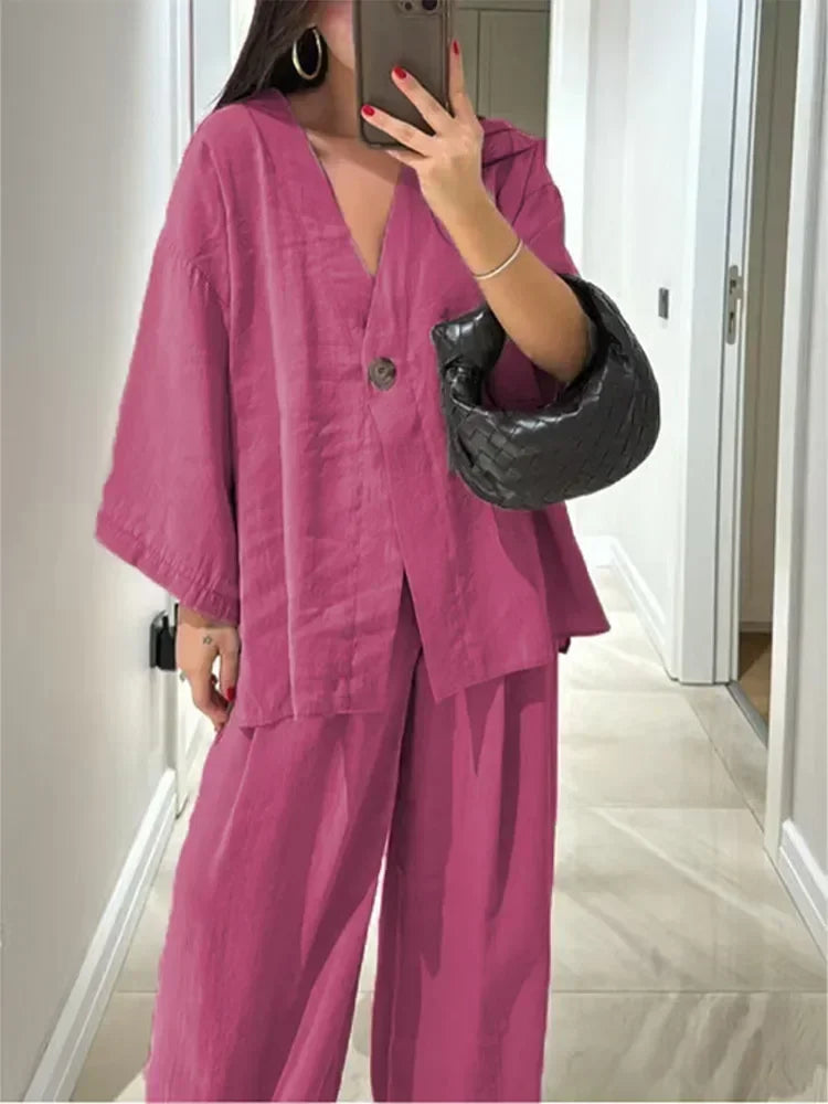 Emma Cotton Linen Two-Piece Set - view 13