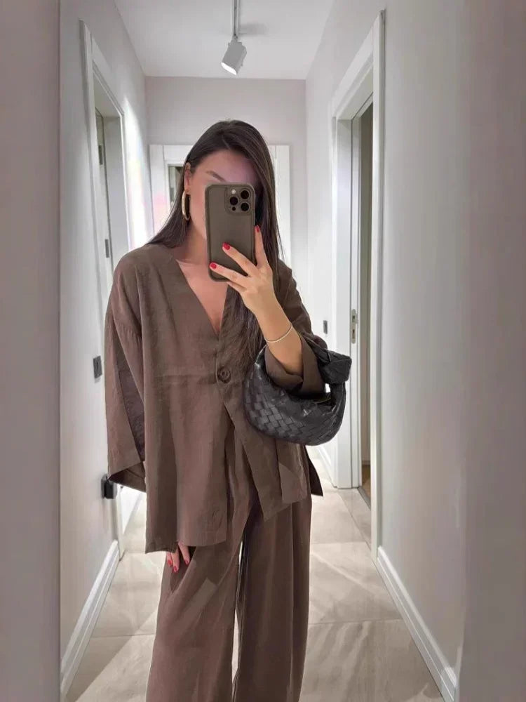 Emma Cotton Linen Two-Piece Set - view 10