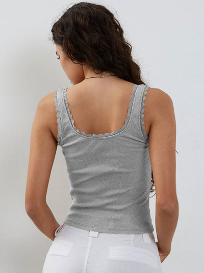 Leah | Elegante Ribbed Tank Top für Damen mit Spitze 7