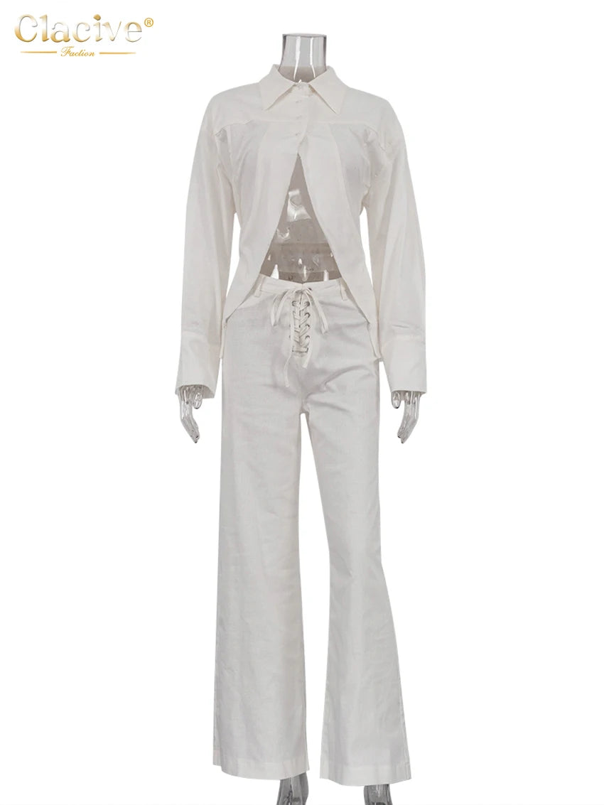 Emma Linen Two-Piece Set - styled view