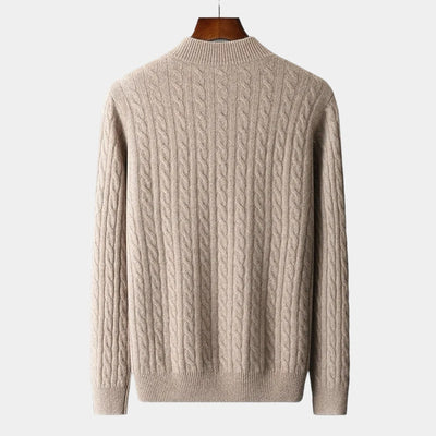Leon | Eleganter Merino Wollpullover für Herren Quarter Zip 1