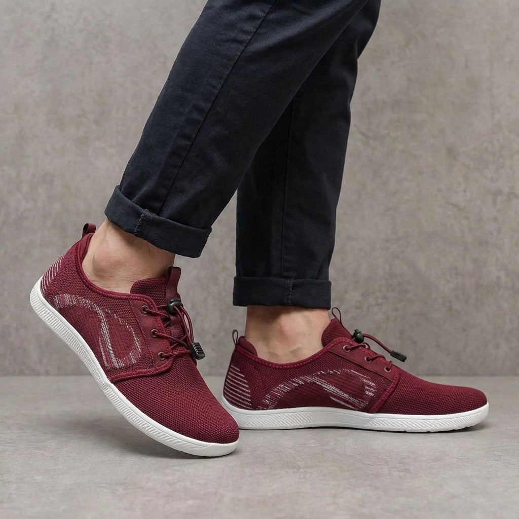 Women's Minimalist Knit Low-Top Sneaker with Flexible Sole and Toggle - Sneaker for Women