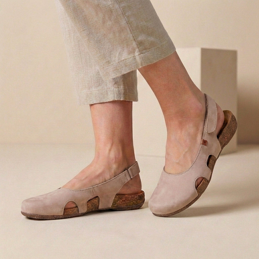Women's Slingback Sandals with Sculpted Footbed and Side Cutouts - Sneaker for Women