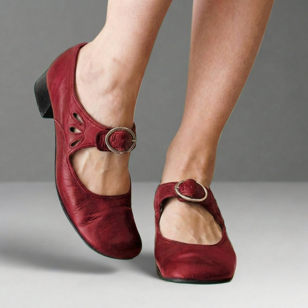 Women's Mary Jane Heeled Shoes with Adjustable Instep Strap - Sneaker for Women