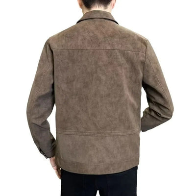 René | Elegante Lederjacke für Herren Schwarz Casual 4