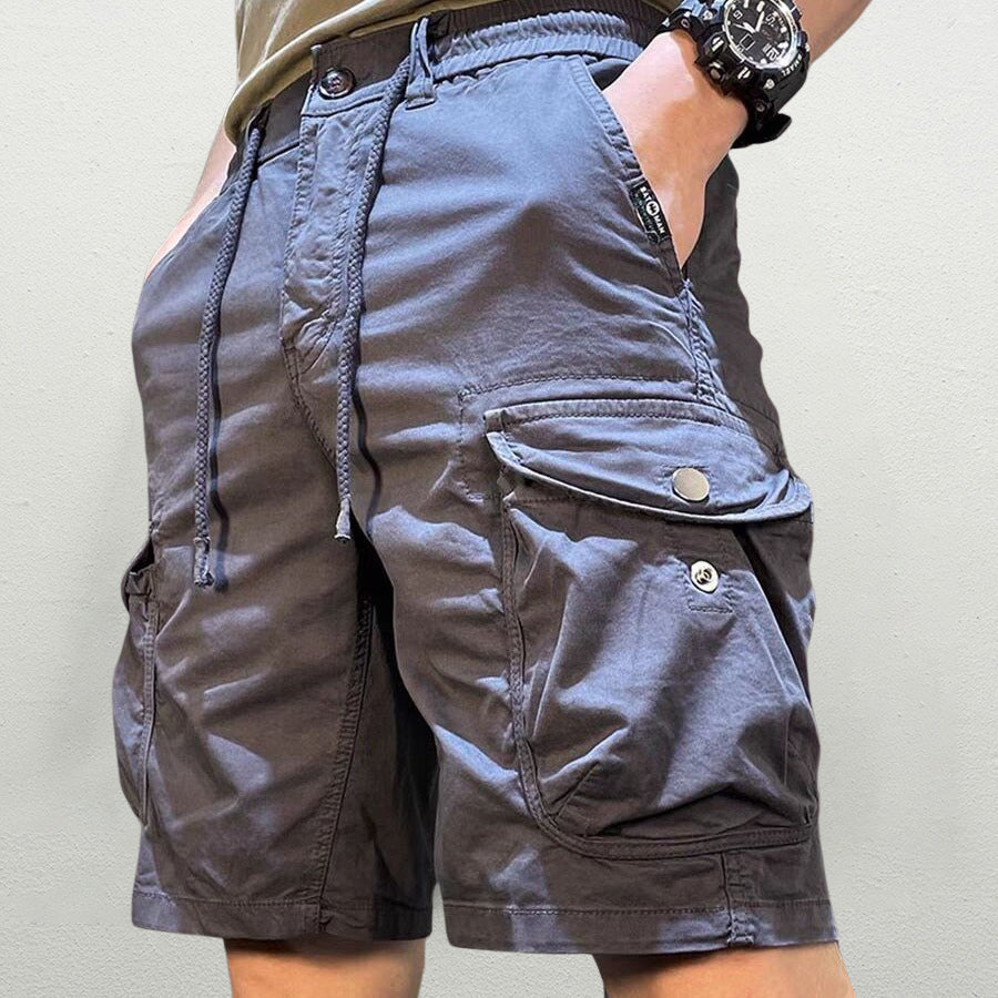 Men's Relaxed-Fit Woven Cargo Shorts with Utility Pockets - Shorts for Men
